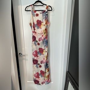 Watercolour print crepe faux wrap Size XL